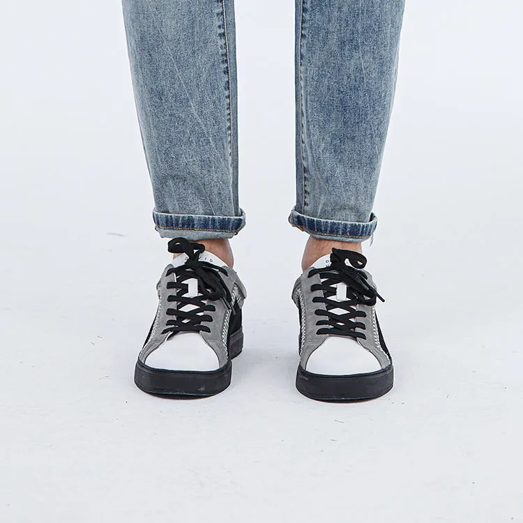 DAVID NAMAN Low Top Skateboard Shoes Men's Black-8