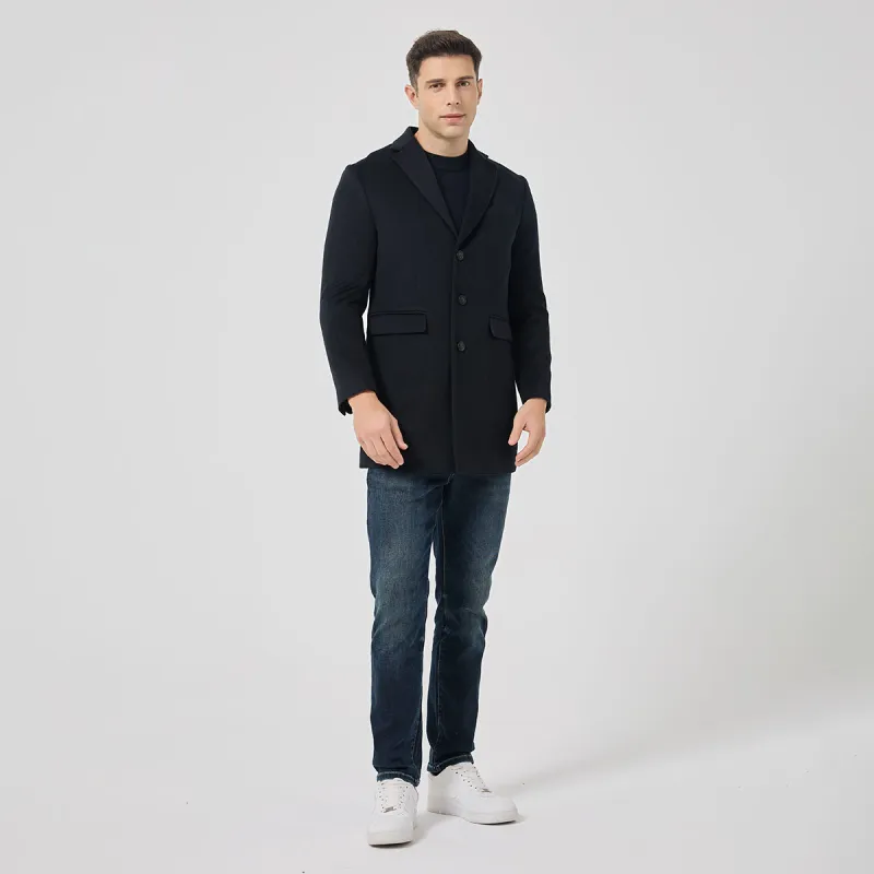 DAVID NAMAN FW23 Coats Men's Navy Blue-7