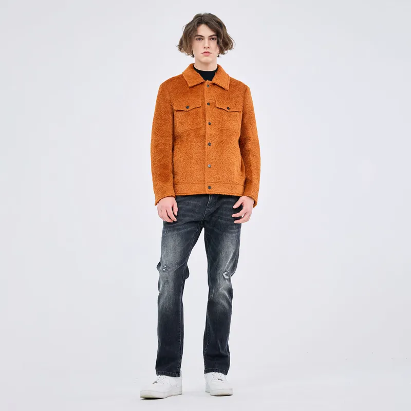 DAVID NAMAN FW23 Coats Men's Orange-7