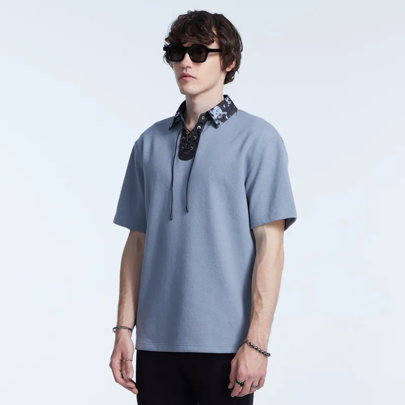 DAVID NAMAN T Shirts Men Light Blue-5
