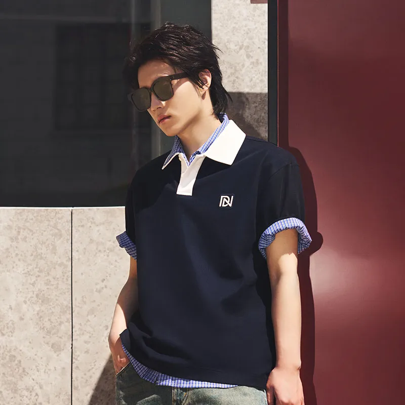 DAVID NAMAN Polo Shirt, Celebrity Same Style Men's-44