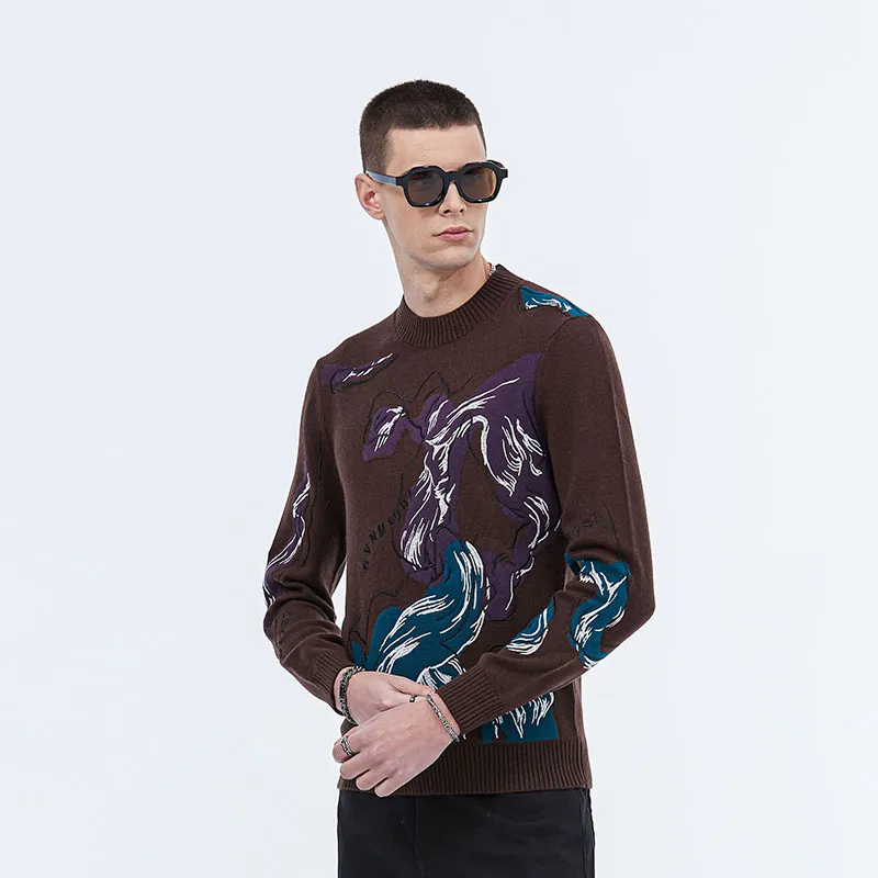 DAVID NAMAN Sweaters Men Brick Red-5