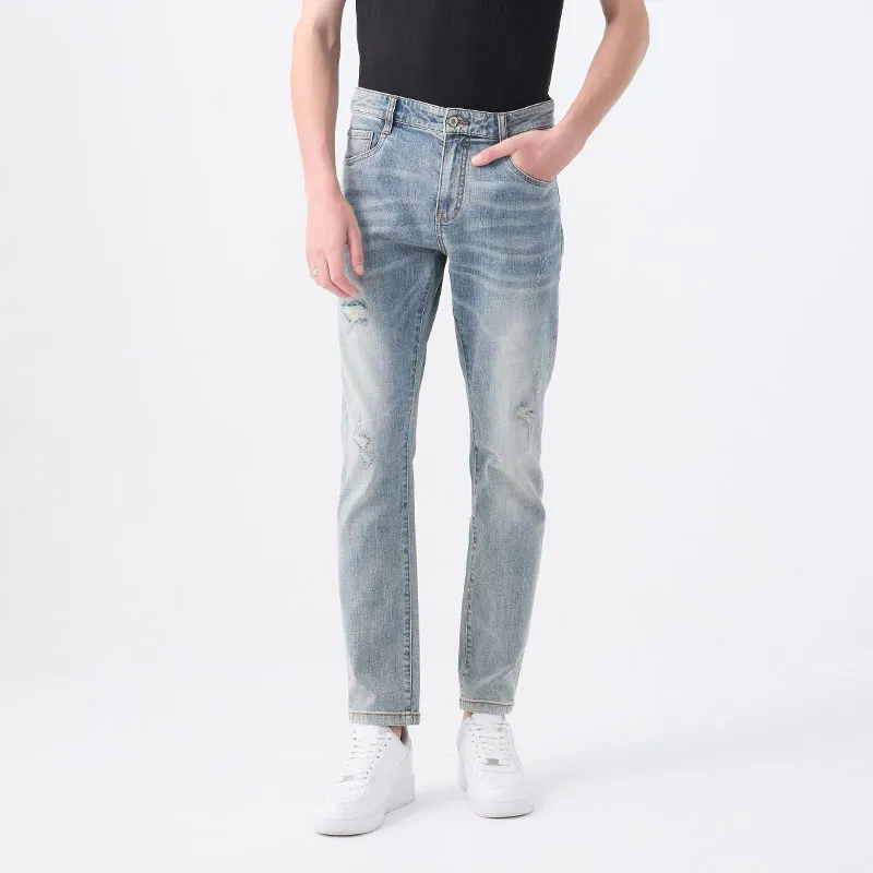 DAVID NAMAN SS24 Jeans Men's Light Blue-3