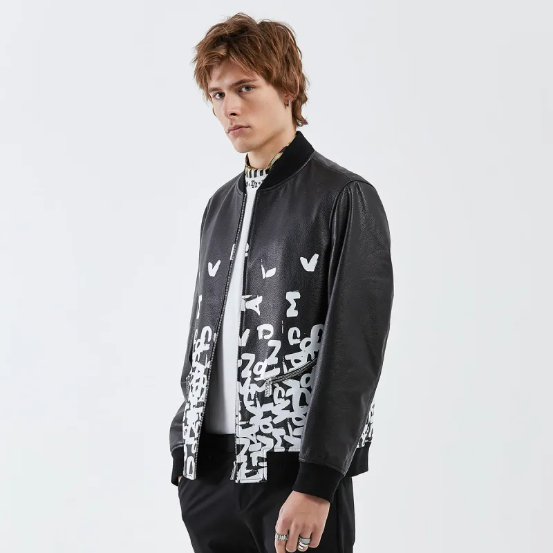 DAVID NAMAN Leather Jackets Men Black-4