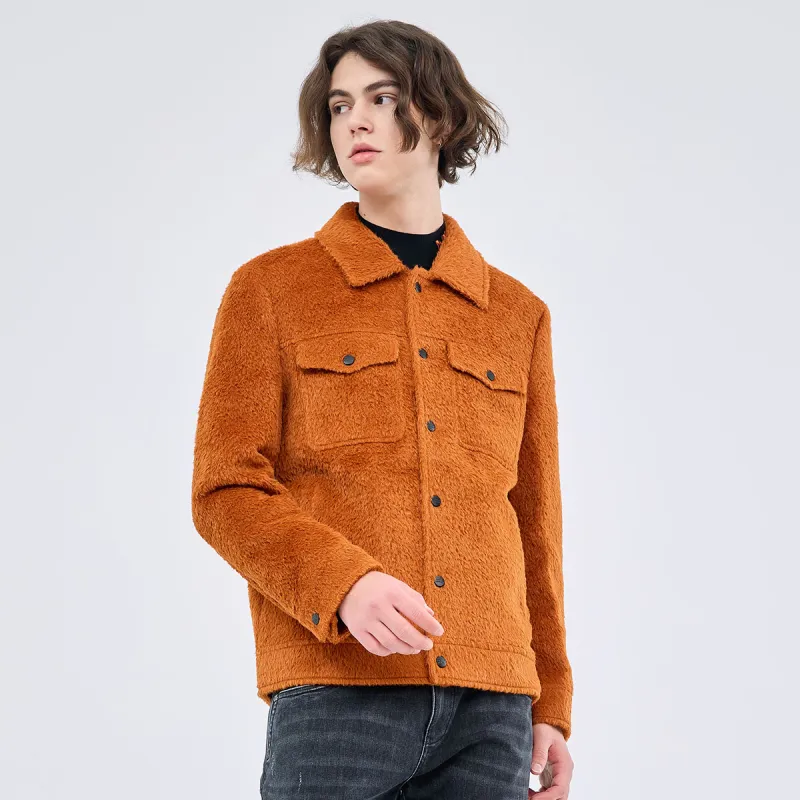 DAVID NAMAN FW23 Coats Men's Orange-4
