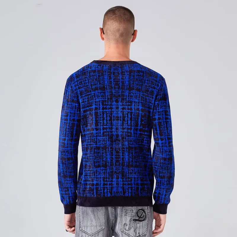 DAVID NAMAN Sweaters Men Royal Blue-3