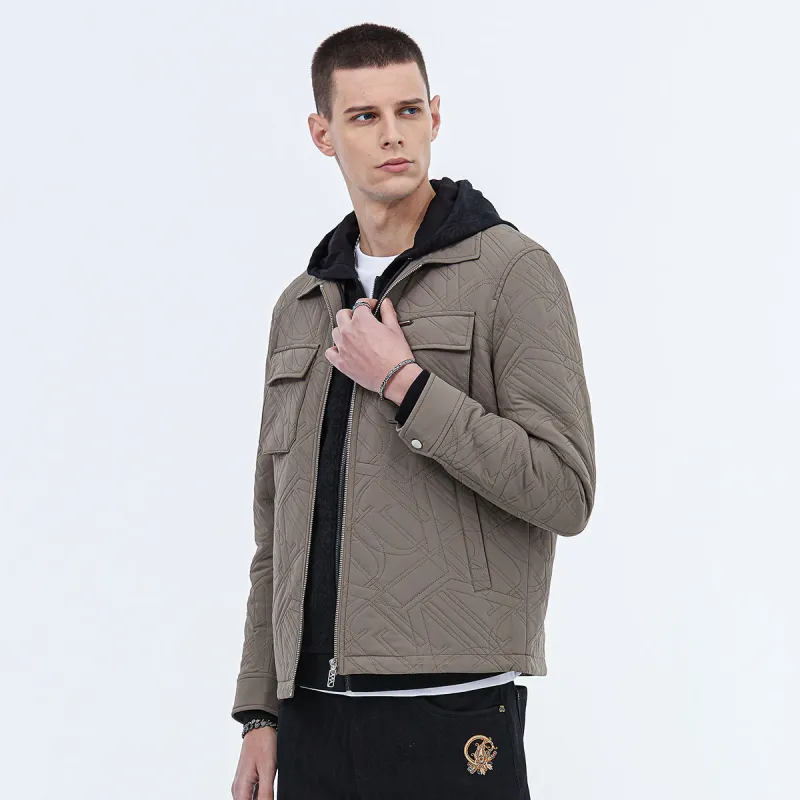 DAVID NAMAN Puffer Jackets Men Khaki-6