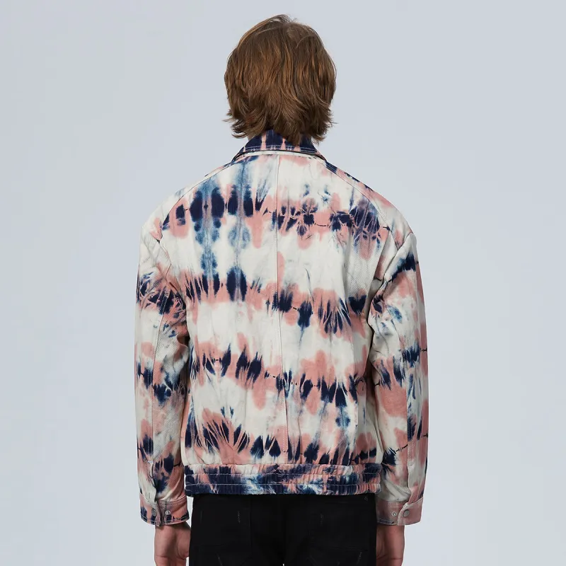 DAVID NAMAN Jackets Men Pink/Blue-5