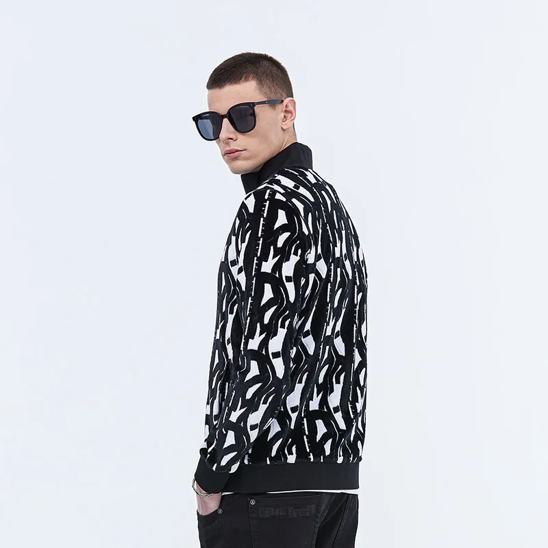 DAVID NAMAN Sweatshirts Men Black White-6