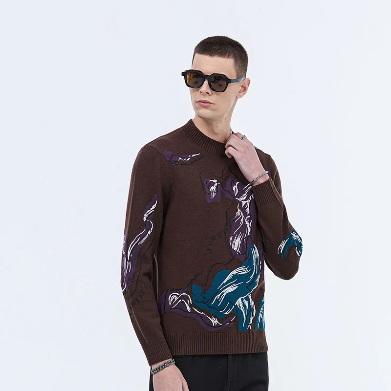 DAVID NAMAN Sweaters Men Brick Red-4