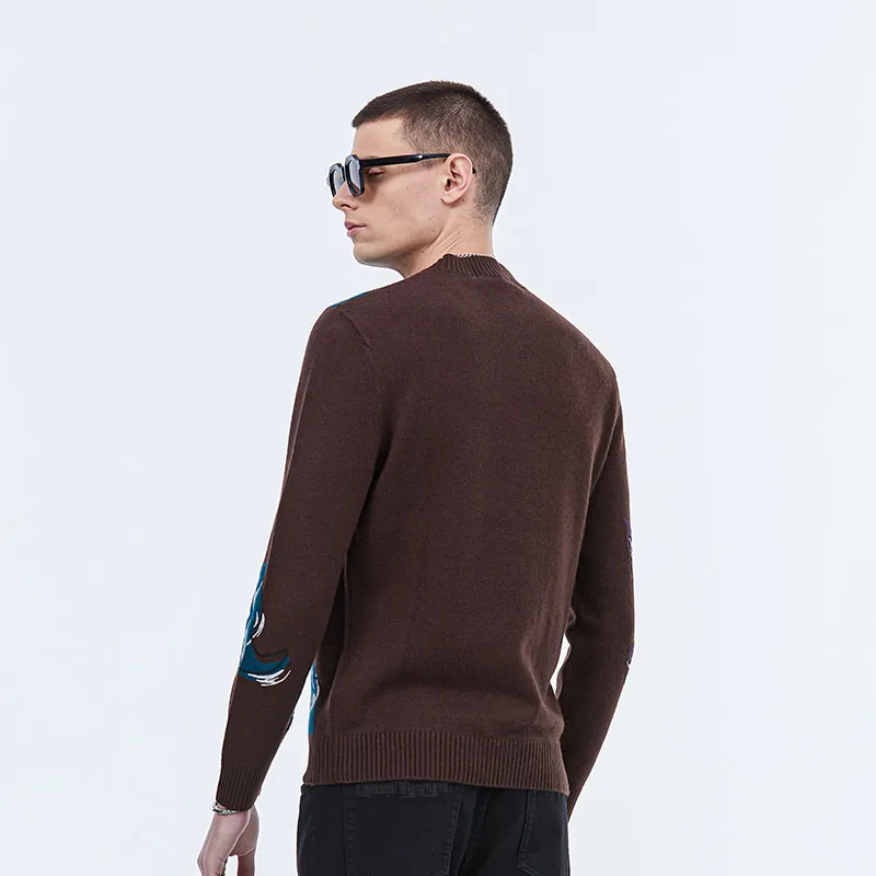 DAVID NAMAN Sweaters Men Brick Red-6
