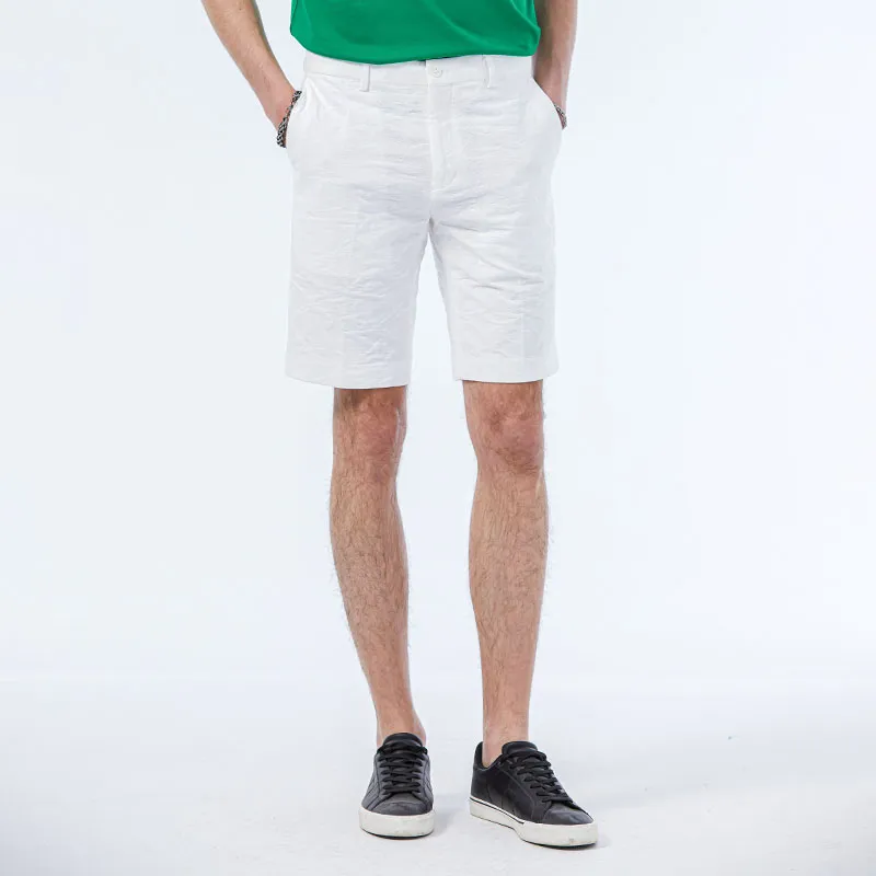 DAVID NAMAN Casual Shorts Men White-4