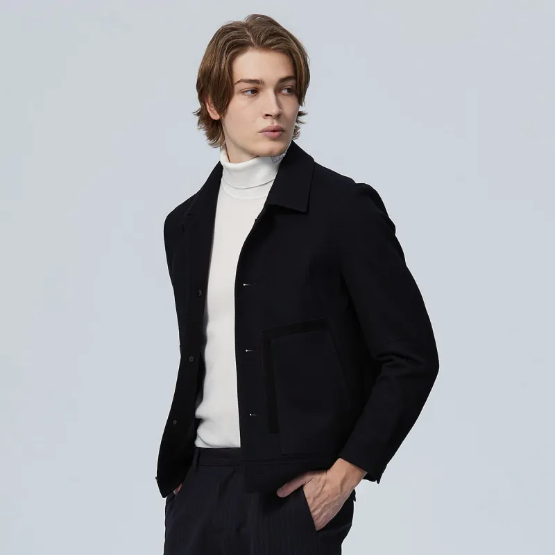 DAVID NAMAN Coats Men Black-5
