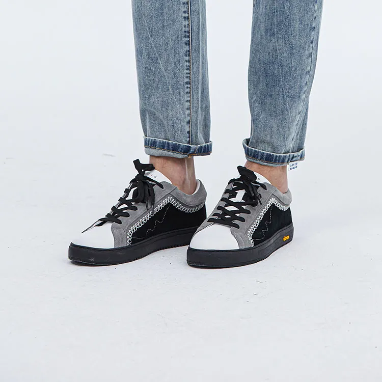 DAVID NAMAN Low Top Skateboard Shoes Men's Black-10