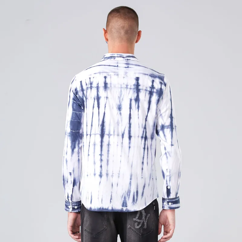 DAVID NAMAN Shirts Men Blue White-3