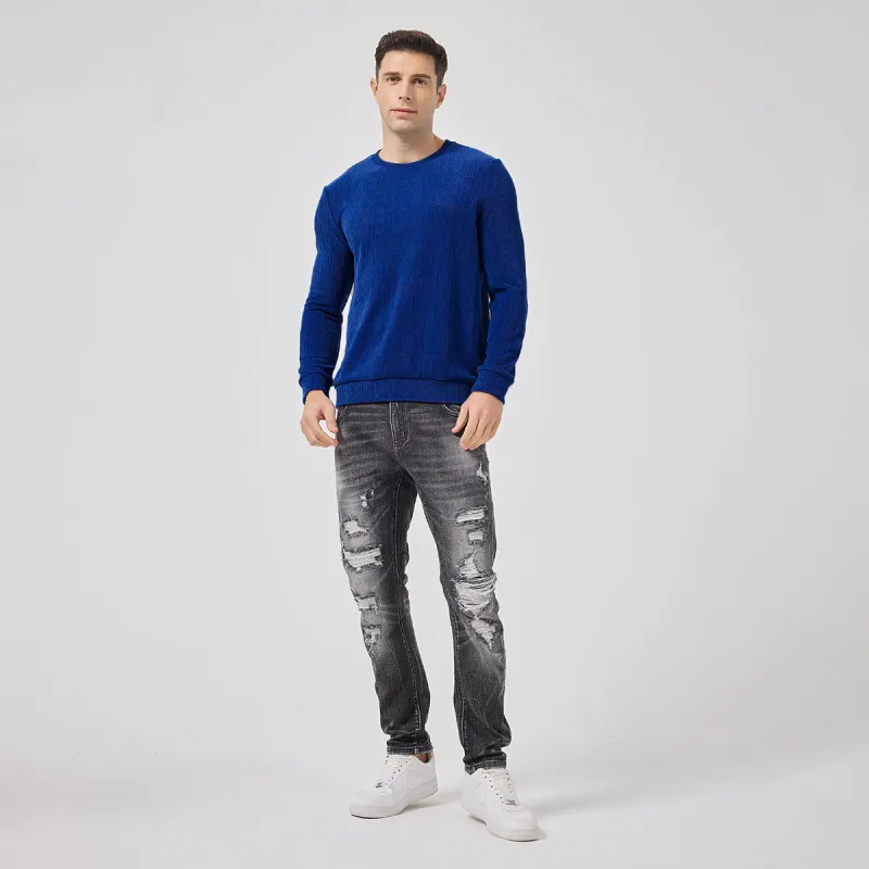 DAVID NAMAN Sweatshirts Men Blue-6