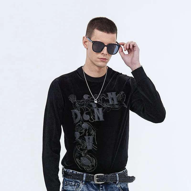 DAVID NAMAN Sweaters Men Black-3