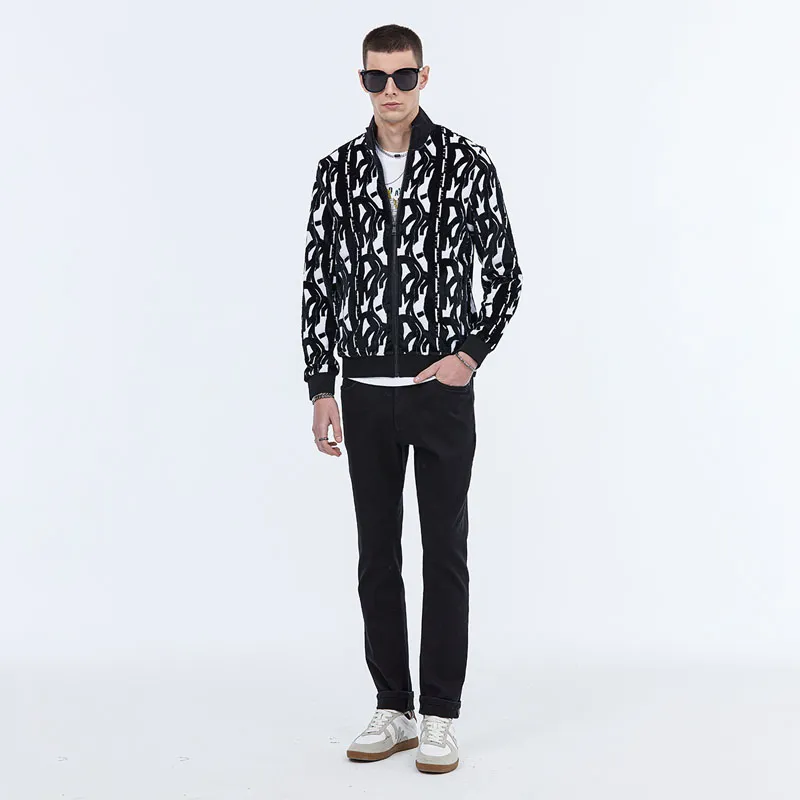 DAVID NAMAN Sweatshirts Men Black White-2