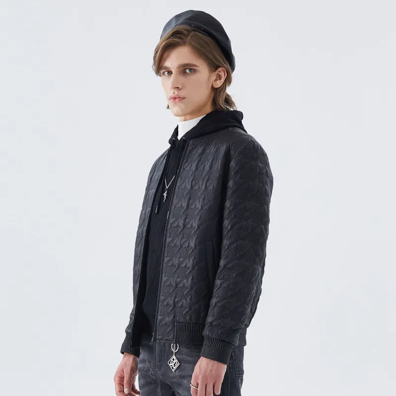 DAVID NAMAN Leather Jackets Men Black-6