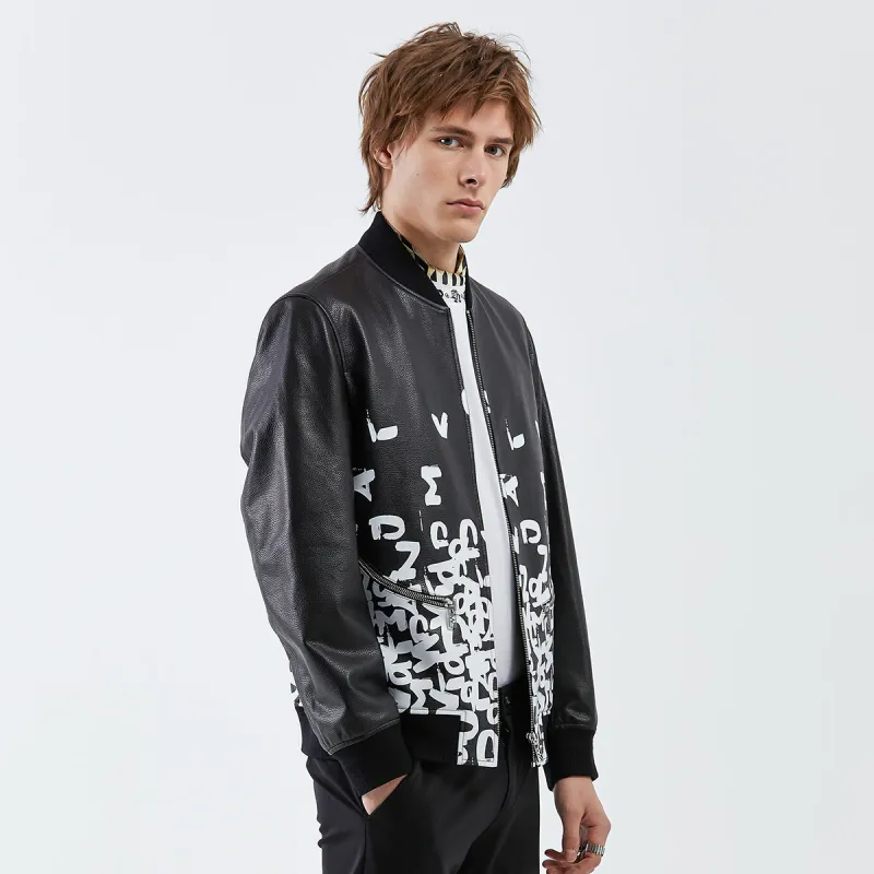 DAVID NAMAN Leather Jackets Men Black-6