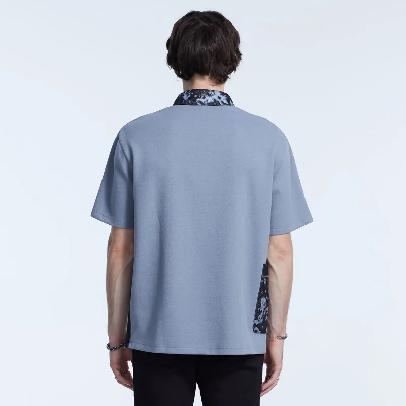 DAVID NAMAN T Shirts Men Light Blue-7