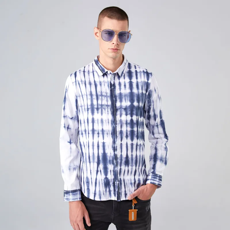 DAVID NAMAN Shirts Men Blue White-2