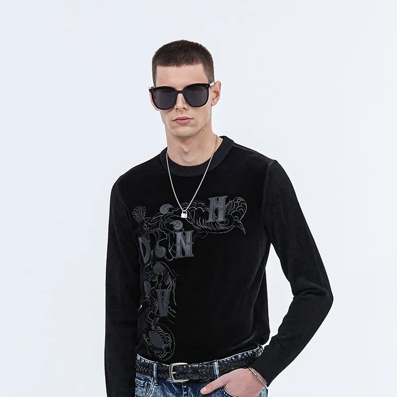 DAVID NAMAN Sweaters Men Black-5