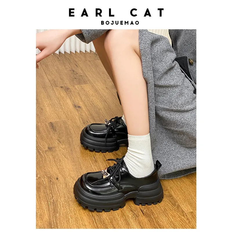 Earl Cat Casual Single Shoes 5cm Women's-3