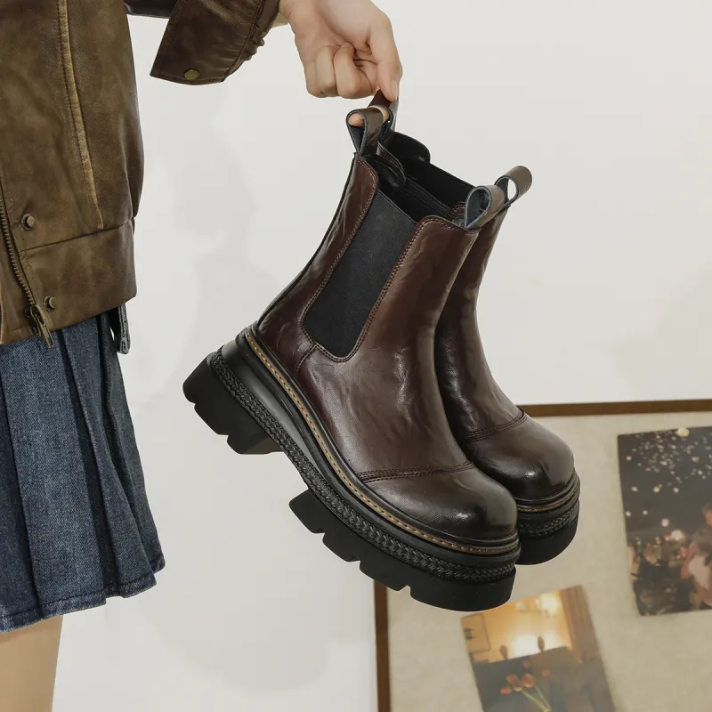 Earl Cat Chelsea Boots Women's Burgundy/Black-2
