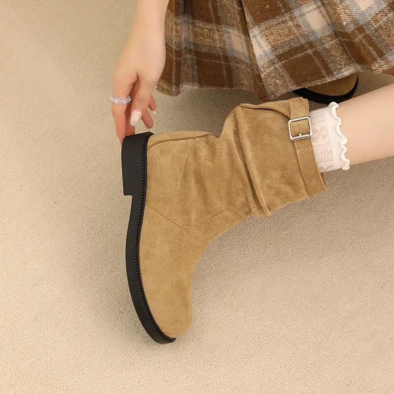 Earl Cat Ankle Boots Women's Khaki-4