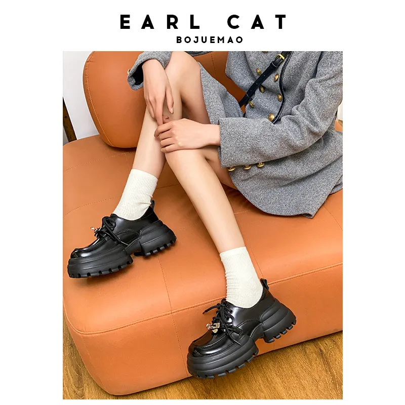 Earl Cat Casual Single Shoes 5cm Women's-4