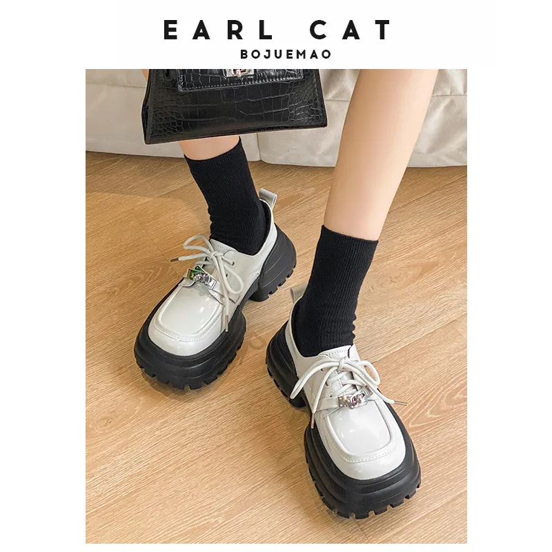 Earl Cat Casual Single Shoes 5cm Women's-8
