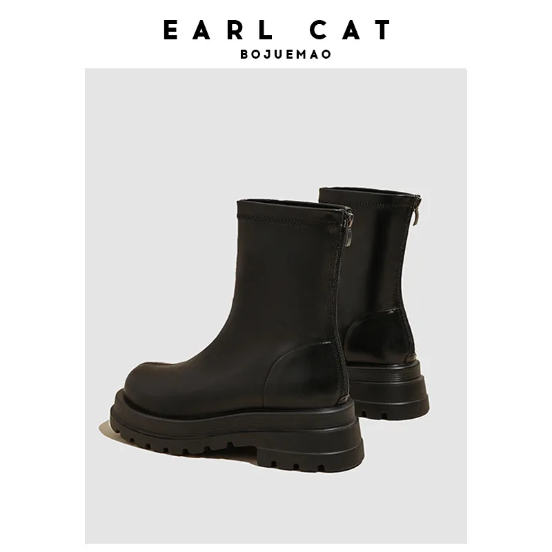 Earl Cat Ankle Boots Women's Black/Ecru-3