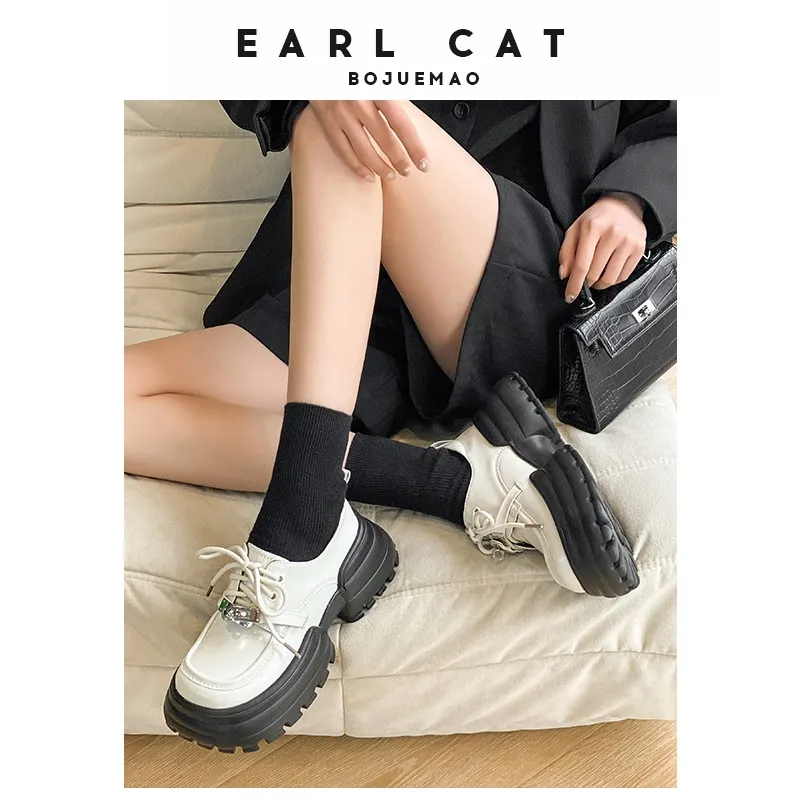 Earl Cat Casual Single Shoes 5cm Women's-7