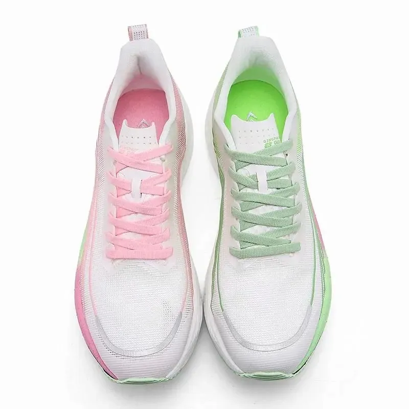 ALI THE FOX Cushioned Wear Resistant Breathable Impact Resistant Lightweight Low Top Running Shoes Men's White Purple-10