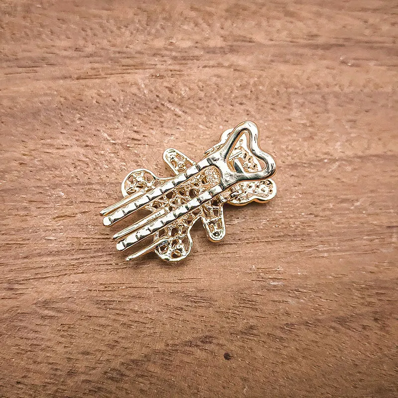JIANYINGSHU Alloy+Faux Diamond Hair Clips Women's-3