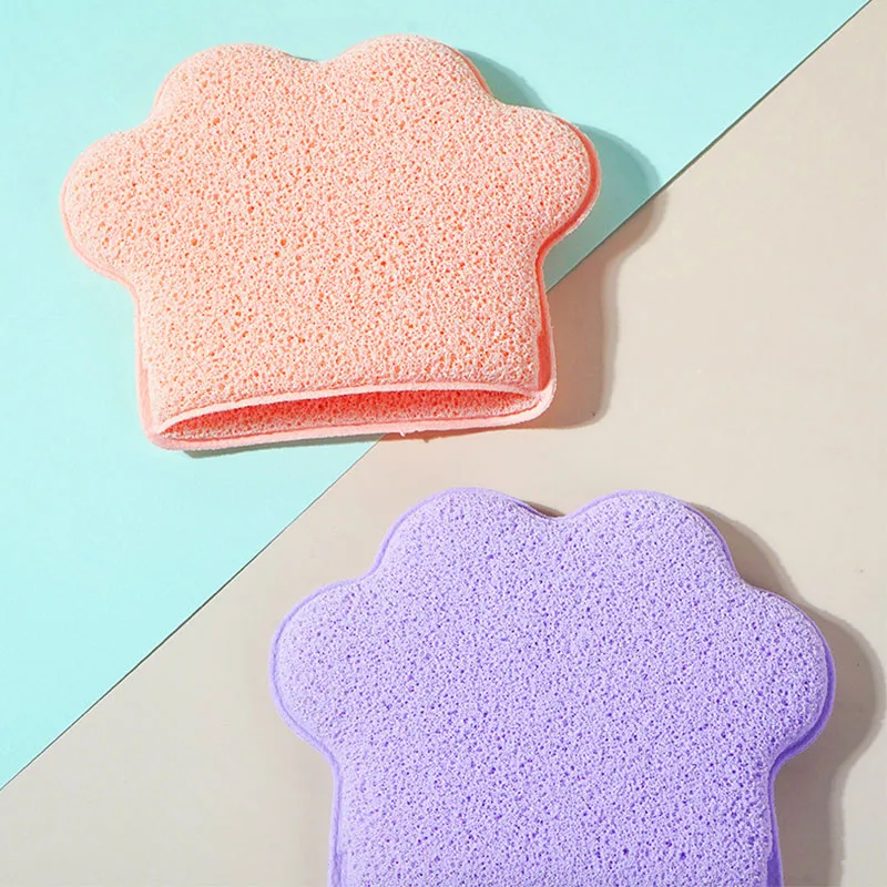 JIANYINGSHU Mesh Cat Paw Shaped Cleansing Sponge For Face Deep Cleaning Foam Rich Makeup Removal Tool-15