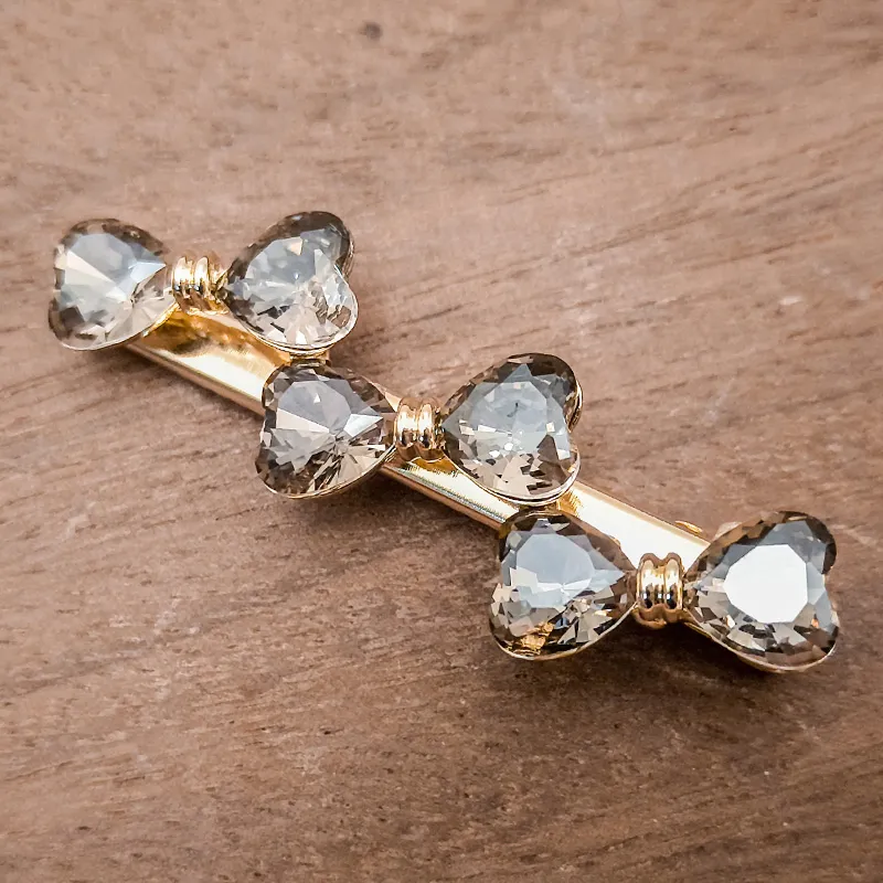 JIANYINGSHU Alloy+Faux Diamond Hair Clips Women's-1