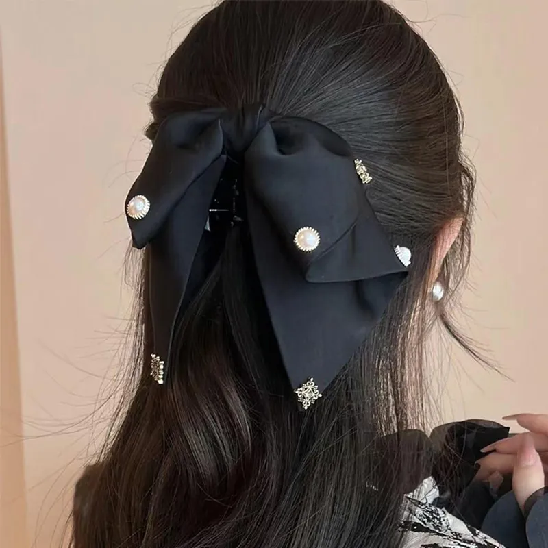 JIANYINGSHU Satin, Acrylic Hair Clips Women's-4