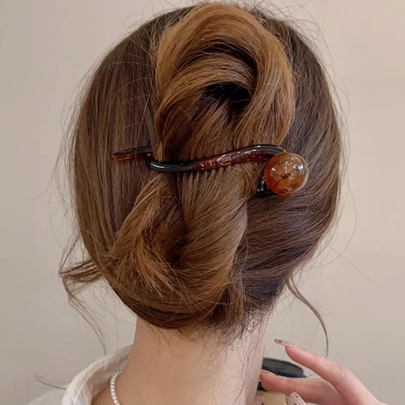 JIANYINGSHU Acrylic Hair Clips Women's-9