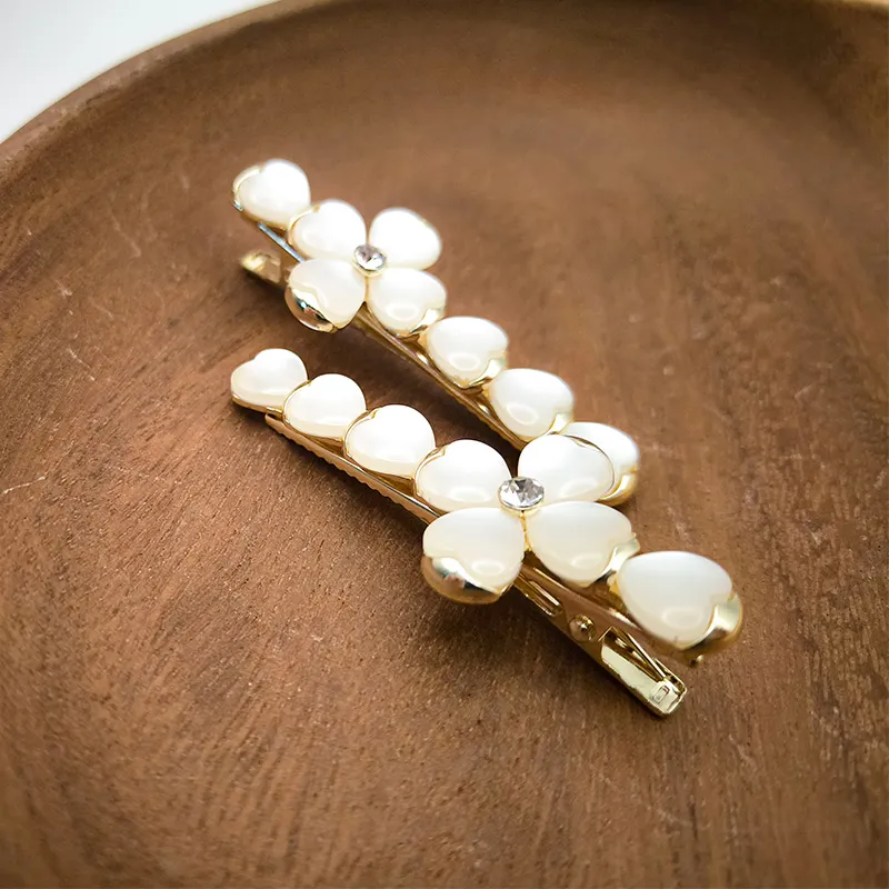 JIANYINGSHU Alloy+Faux Diamond Hair Clips Women's-2