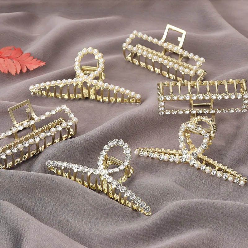 JIANYINGSHU Alloy Rhinestones Hair Clips Women's-3