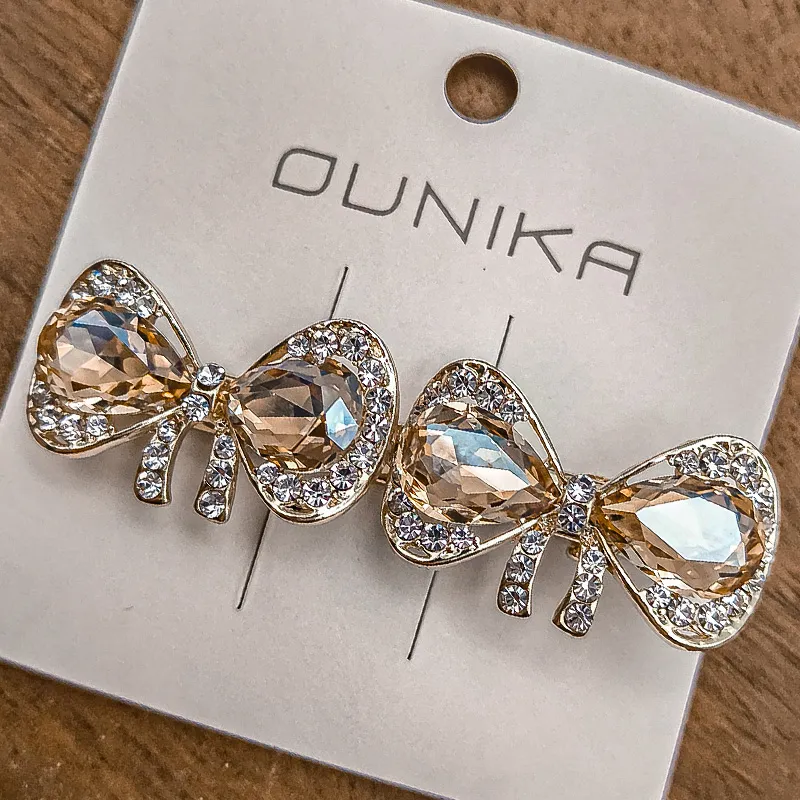 JIANYINGSHU Alloy+Faux Diamond Hair Clips Women's-6