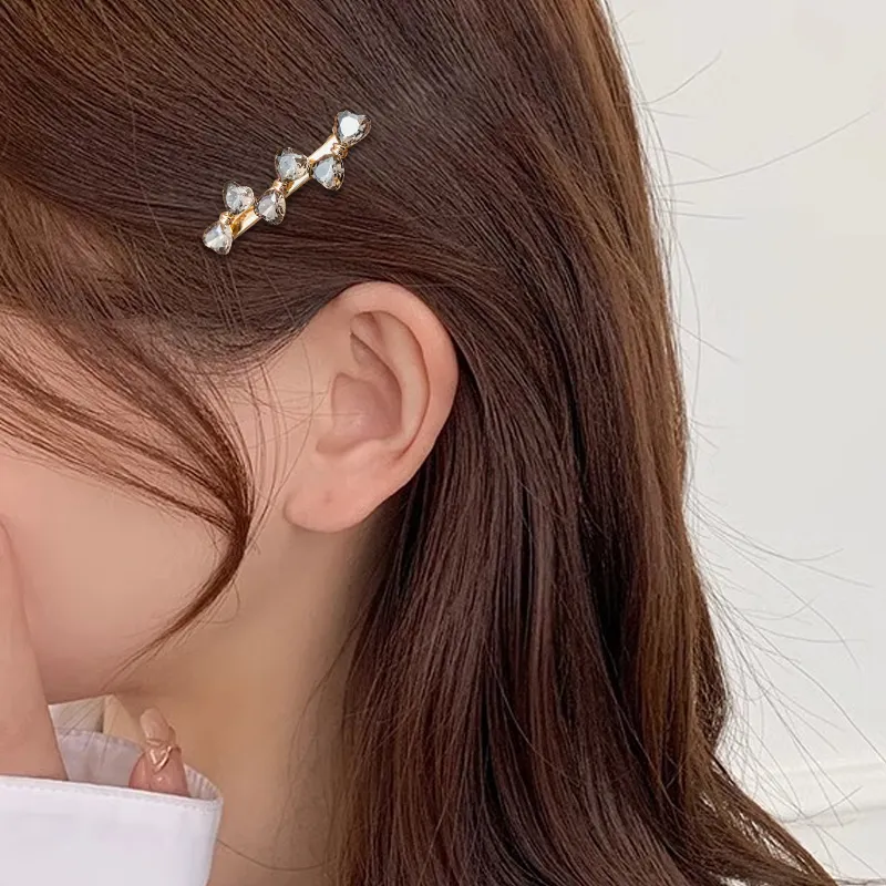 JIANYINGSHU Alloy+Faux Diamond Hair Clips Women's-3