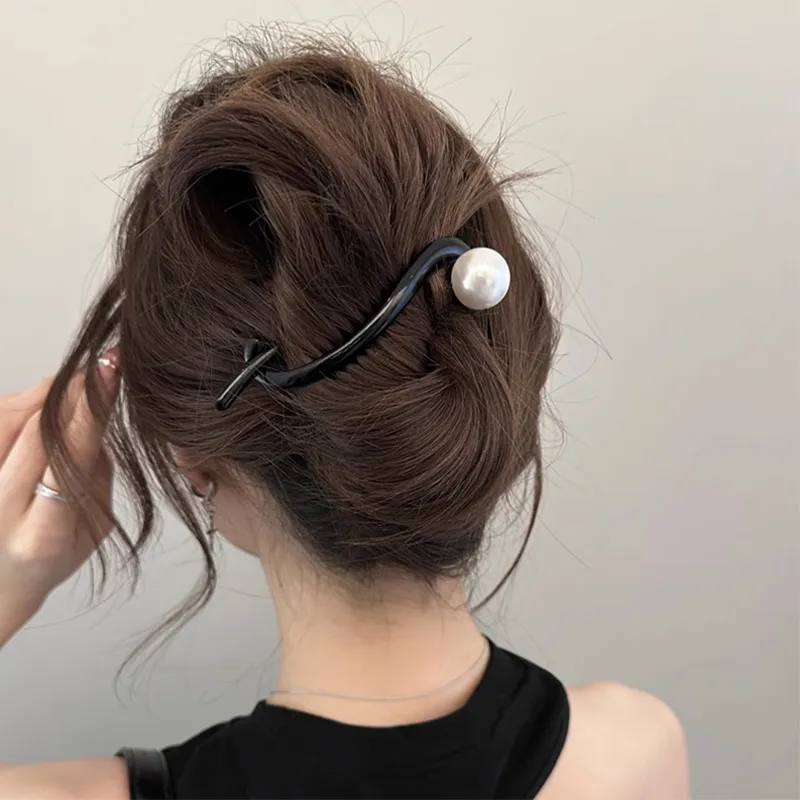 JIANYINGSHU Acrylic Hair Clips Women's-4