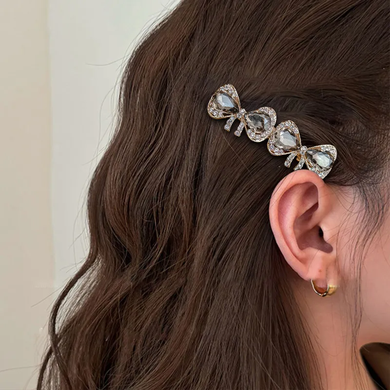 JIANYINGSHU Alloy+Faux Diamond Hair Clips Women's-1