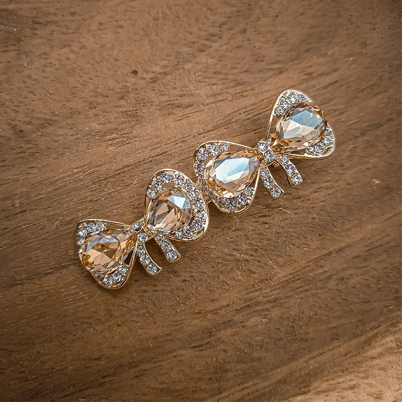 JIANYINGSHU Alloy+Faux Diamond Hair Clips Women's-7