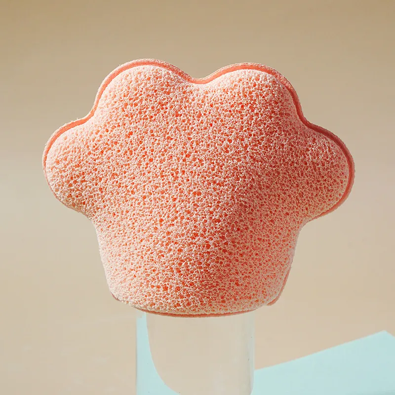 JIANYINGSHU Mesh Cat Paw Shaped Cleansing Sponge For Face Deep Cleaning Foam Rich Makeup Removal Tool-1