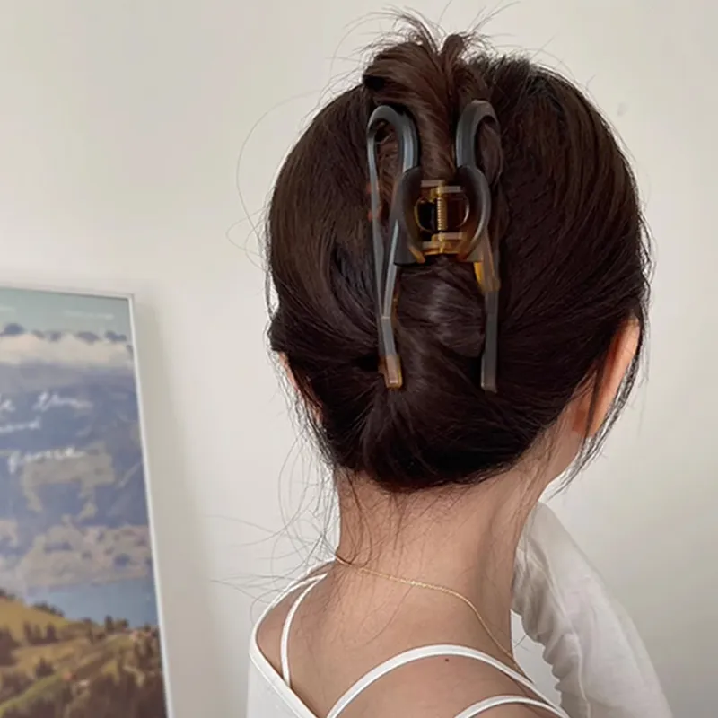 JIANYINGSHU Acrylic Hair Clips Women's-13