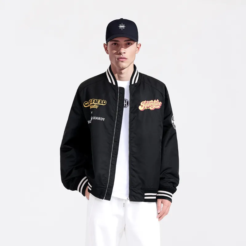 HARDY HARDY x JIAFEIMAOJIAZU Baseball Jacket Unisex Black-3